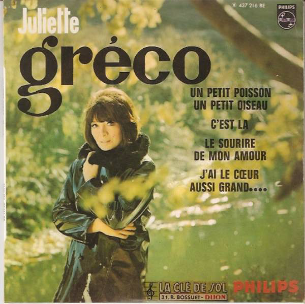 Cover Juliette Gréco - Un Petit Poisson, Un Petit Oiseau (7, EP, Mono) Schallplatten Ankauf