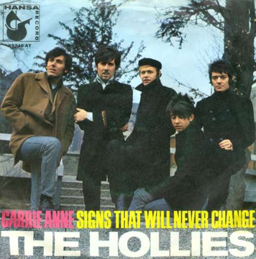 Cover The Hollies - Carrie Anne / Signs That Will Never Change (7, Single) Schallplatten Ankauf