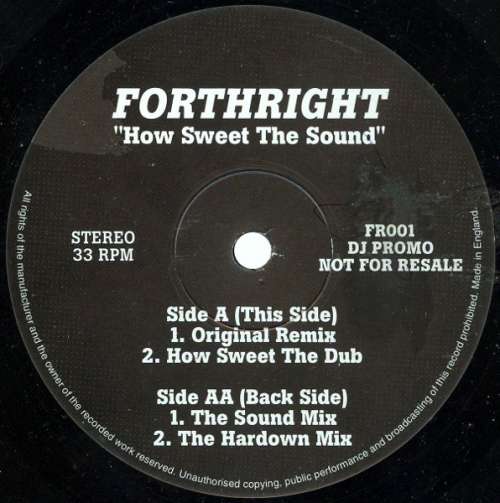 Cover Forthright - How Sweet The Sound (12, Promo) Schallplatten Ankauf