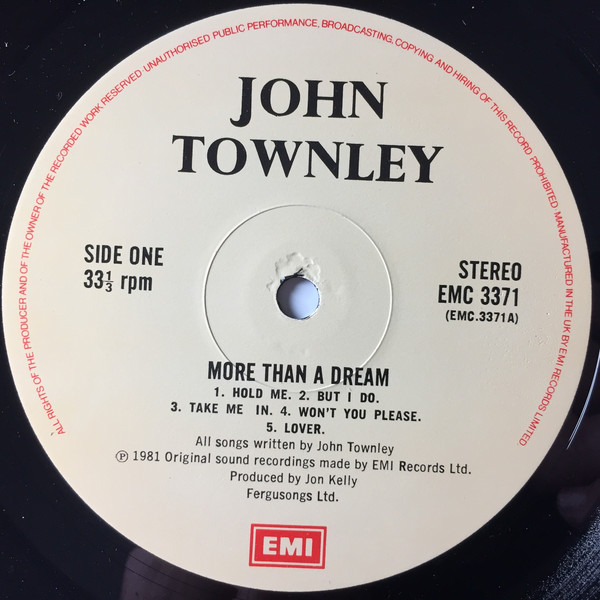 Cover John Townley - More Than A Dream (LP, Album) Schallplatten Ankauf