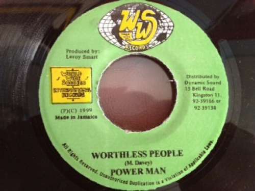 Cover Power Man* - Worthless People (7) Schallplatten Ankauf