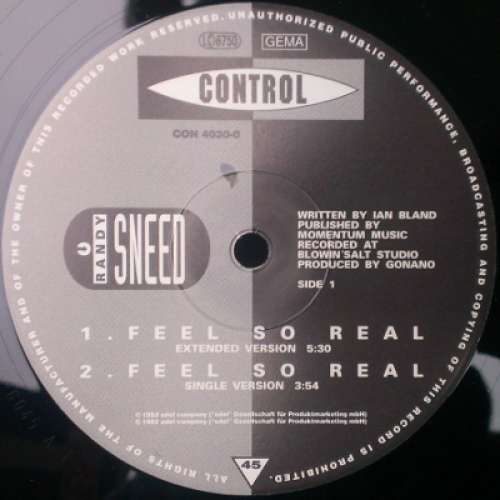 Cover Randy Sneed - Feel So Real (12, Single) Schallplatten Ankauf