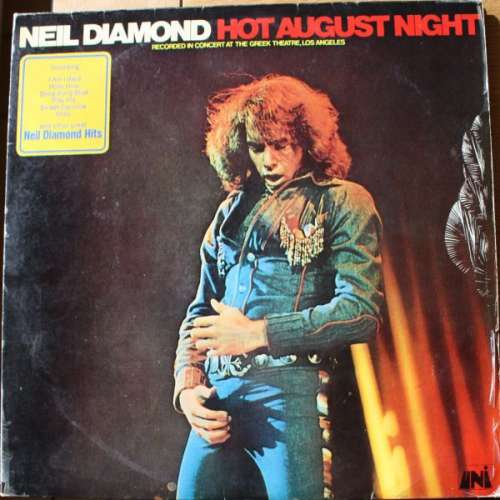 Cover Neil Diamond - Hot August Night (2xLP, Album, RE, Gat) Schallplatten Ankauf