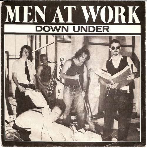 Cover Men At Work - Down Under (7, Single) Schallplatten Ankauf