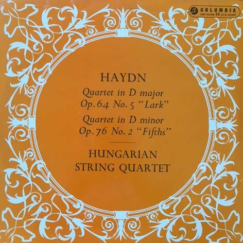Cover Haydn*, Hungarian String Quartet* - Quartet In D Major, Op.64 No.5 Lark - Quartet In D Minor Op.76 No.2 Fifths (LP, Album) Schallplatten Ankauf