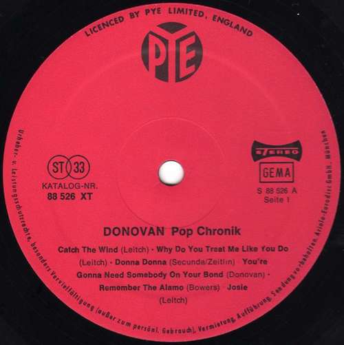 Cover Donovan - Pop Chronik (2xLP, Comp, Gat) Schallplatten Ankauf