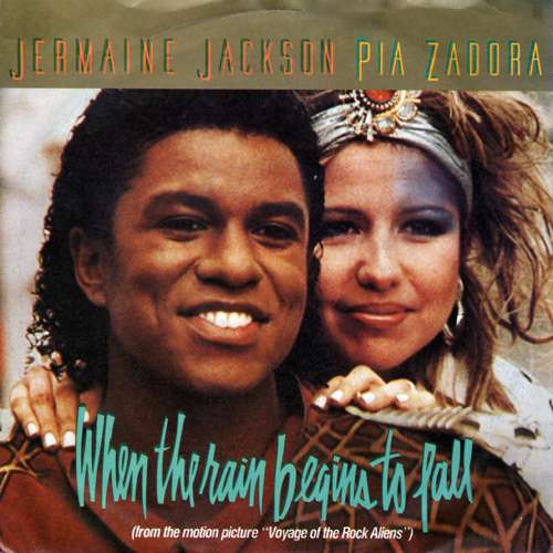 Cover Jermaine Jackson, Pia Zadora - When The Rain Begins To Fall (7, Single) Schallplatten Ankauf