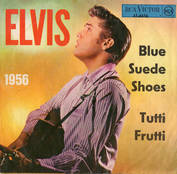 Cover Elvis* - Blue Suede Shoes / Tutti Frutti (7, Single) Schallplatten Ankauf