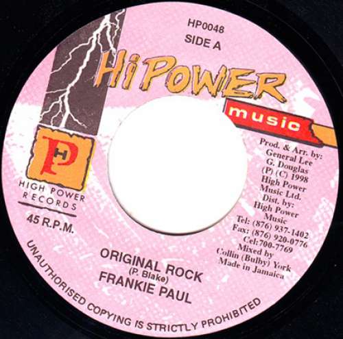 Cover Frankie Paul - Original Rock (7) Schallplatten Ankauf