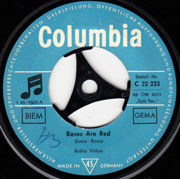 Bild Bobby Vinton - Roses Are Red (7, Single) Schallplatten Ankauf