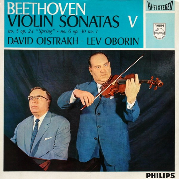 Cover Beethoven*, David Oistrach ‧ Lev Oborin - Violinsonatas V: No. 5 Op. 24 Spring ‧ Nr. 6 Op. 30 No. 1 (LP) Schallplatten Ankauf