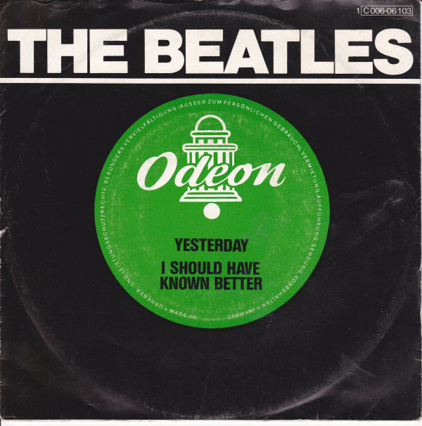 Bild The Beatles - Yesterday / I Should Have Known Better (7, Single) Schallplatten Ankauf
