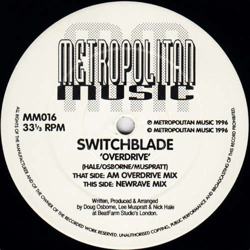 Cover Switchblade (2) - Overdrive (12) Schallplatten Ankauf