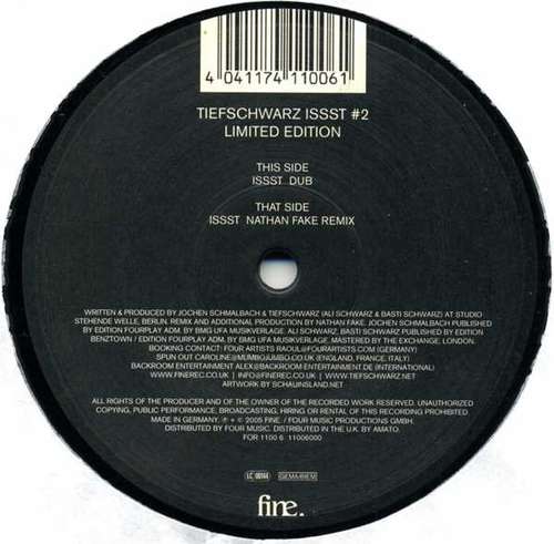 Cover Tiefschwarz - Issst #2 (12, Ltd) Schallplatten Ankauf