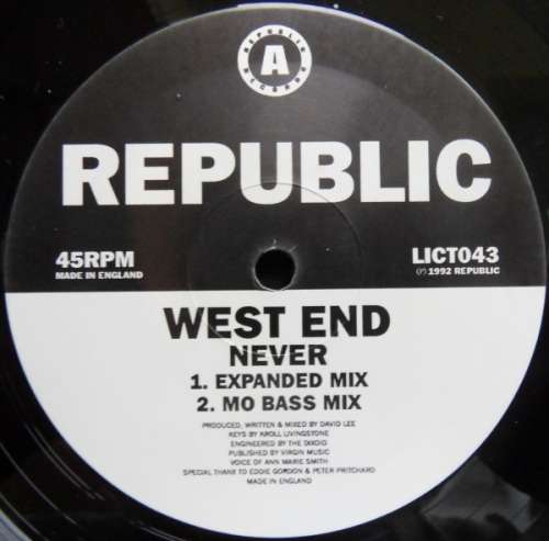 Cover West End - Never (12) Schallplatten Ankauf