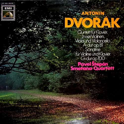 Cover Antonín Dvořák - Pavel Štěpán - Jiří Novák (2) - Smetana Quartet - Klavierquintett / Violinsonatine (LP, Album) Schallplatten Ankauf