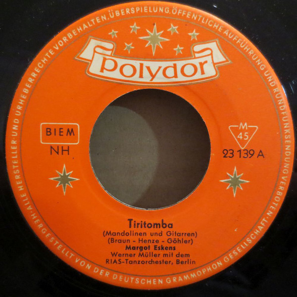 Cover Margot Eskens - Tiritomba (7, Single, Mono) Schallplatten Ankauf