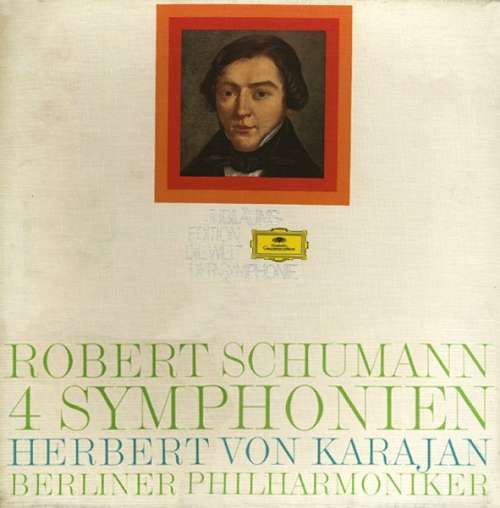 Cover Robert Schumann - Herbert von Karajan, Berliner Philharmoniker - 4 Symphonien (3xLP + Box) Schallplatten Ankauf