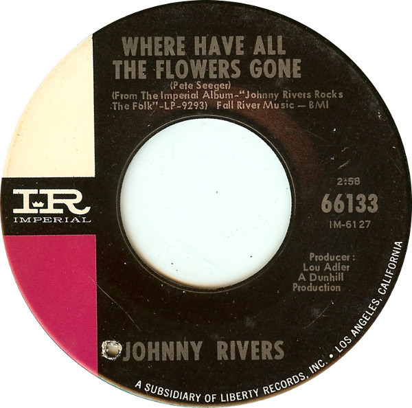 Cover Johnny Rivers - Where Have All The Flowers Gone / Love Me While You Can (7, Single) Schallplatten Ankauf