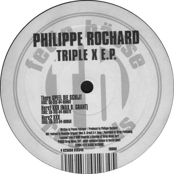 Cover Philippe Rochard - Triple X E.P. (12, EP) Schallplatten Ankauf