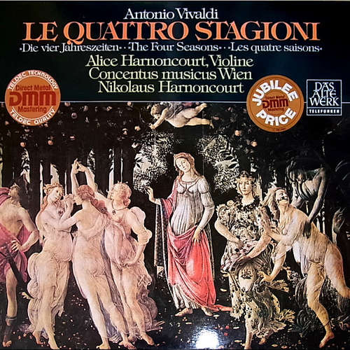 Cover Antonio Vivaldi - Alice Harnoncourt - Concentus Musicus Wien, Nikolaus Harnoncourt - Le Quattro Stagioni = Die Vier Jahreszeiten = The Four Seasons (LP, Album) Schallplatten Ankauf