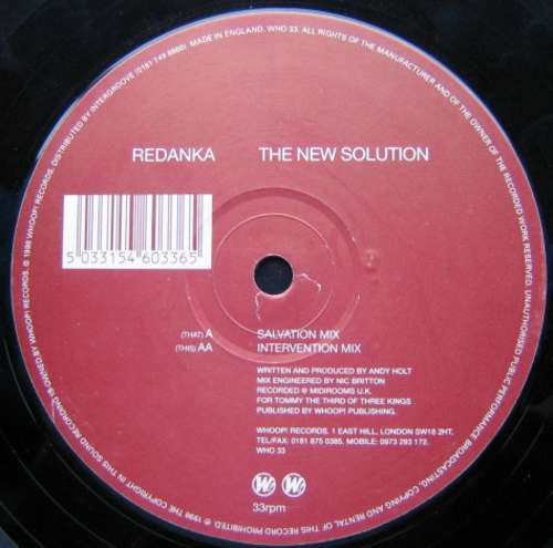 Cover Redanka - The New Solution (12) Schallplatten Ankauf