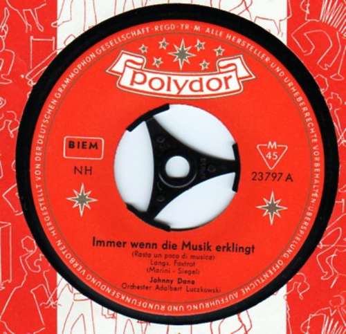 Cover Johnny Dane - Immer Wenn Die Musik Erklingt (Rasta Un Poco Di Musica) (7, Single, Mono) Schallplatten Ankauf