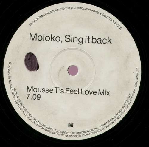 Cover Moloko - Sing It Back (12, Promo) Schallplatten Ankauf