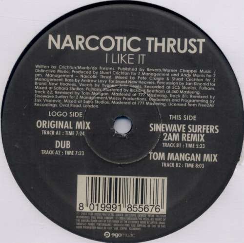 Cover Narcotic Thrust - I Like It (12) Schallplatten Ankauf