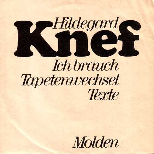 Cover Hildegard Knef - Ich Brauch Tapetenwechsel (Texte) (7, EP, Ltd, Promo) Schallplatten Ankauf