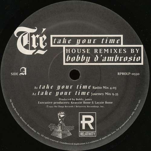 Cover Tré - Take Your Time (House Remixes By Bobby D'Ambrosio) (12, Promo) Schallplatten Ankauf