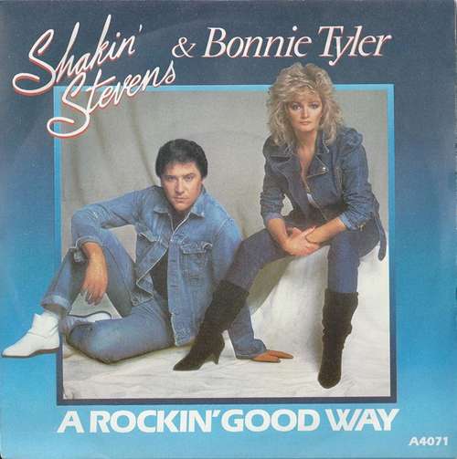 Cover Shakin' Stevens & Bonnie Tyler - A Rockin' Good Way (7, Single, Pap) Schallplatten Ankauf