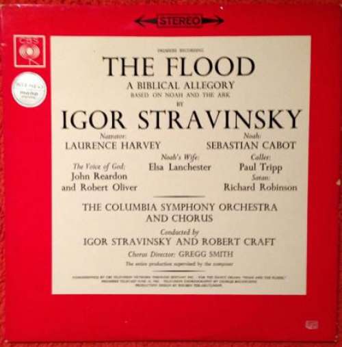 Cover Igor Stravinsky / Laurence Harvey, Columbia Symphony Orchestra, Robert Craft - The Flood - A Biblical Allegory Based On Noah And The Ark (LP) Schallplatten Ankauf
