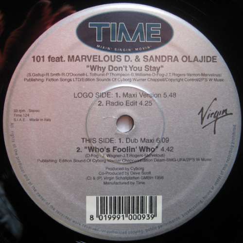 Bild 101 (4) feat. Marvelous D. & Sandra Olajide - Why Don't You Stay (12) Schallplatten Ankauf