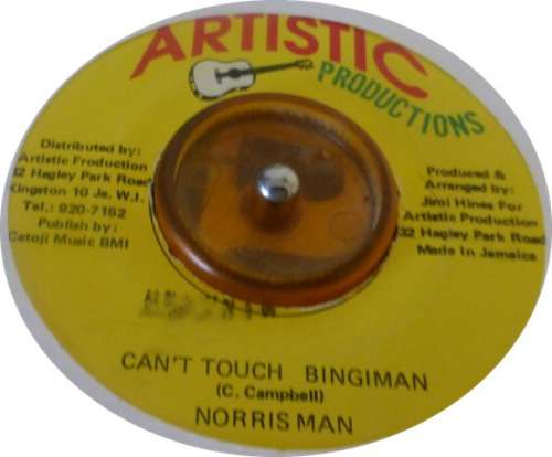 Cover Norris Man* - Can't Touch Bingiman (7) Schallplatten Ankauf