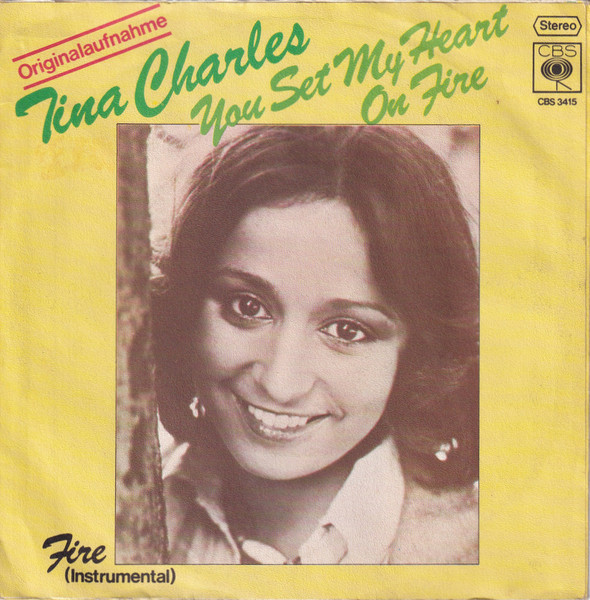 Cover Tina Charles - You Set My Heart On Fire (7, Single) Schallplatten Ankauf