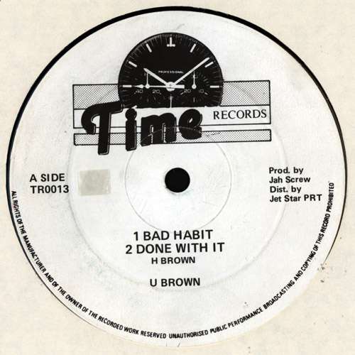 Cover U Brown / Earl Cunningham - Bad Habit / Rock She A Rock So (12, Single) Schallplatten Ankauf