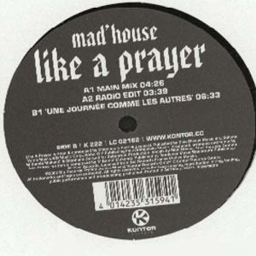 Cover Mad'house - Like A Prayer (12) Schallplatten Ankauf
