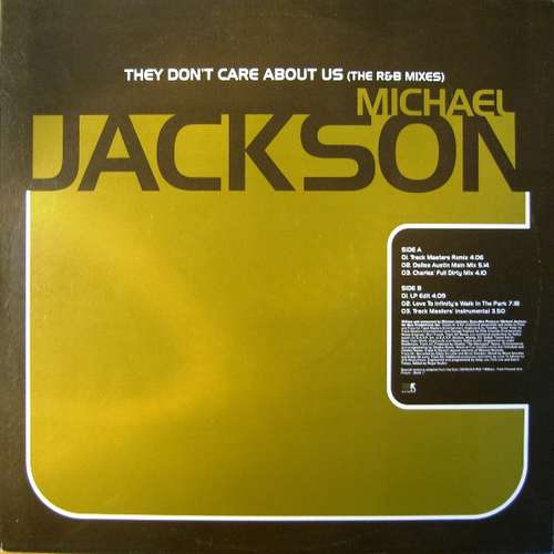 Cover Michael Jackson - They Don't Care About Us (The R&B Mixes) (12, Promo) Schallplatten Ankauf