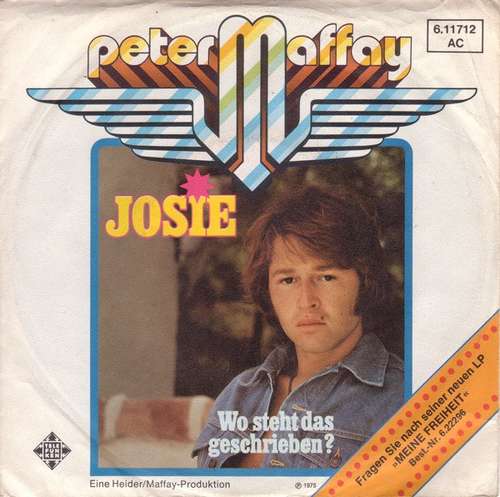 Cover Peter Maffay - Josie (7, Single) Schallplatten Ankauf