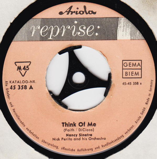 Cover Nancy Sinatra - Think Of Me / Like I Do (7, Single) Schallplatten Ankauf