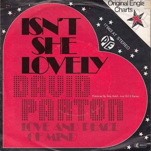 Cover David Parton - Isn't She Lovely (7, Single) Schallplatten Ankauf