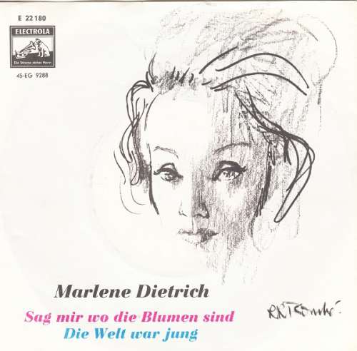 Bild Marlene Dietrich - Sag Mir Wo Die Blumen Sind / Die Welt War Jung (7, Single, Mono) Schallplatten Ankauf