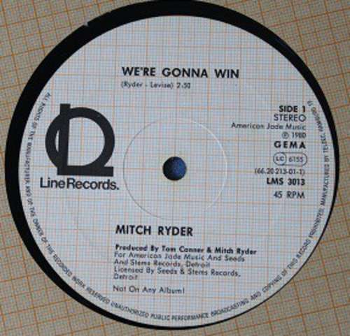 Cover Mitch Ryder - We're Gonna Win (12) Schallplatten Ankauf