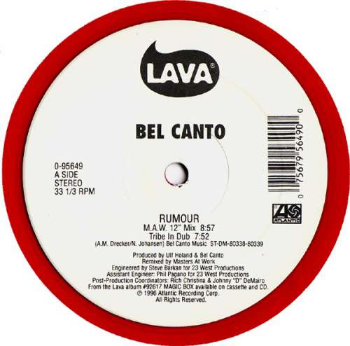 Cover Bel Canto - Rumour (Remixes By Masters At Work) (12, Ltd, Red) Schallplatten Ankauf