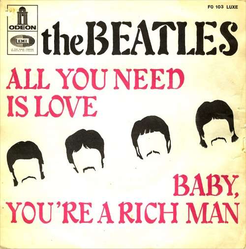 Cover Beatles, The - All You Need Is Love / Baby You're A Rich Man (7, Single) Schallplatten Ankauf