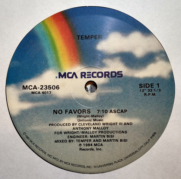 Cover Temper (5) - No Favors (12) Schallplatten Ankauf