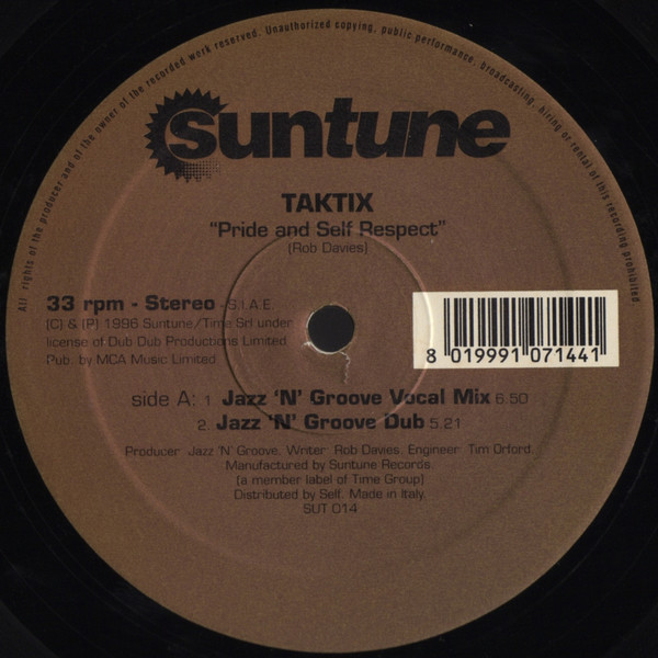 Cover Taktix* - Pride And Self Respect (12) Schallplatten Ankauf