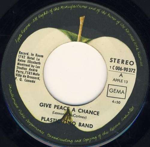 Cover Plastic Ono Band* - Give Peace A Chance / Remember Love (7, Single) Schallplatten Ankauf