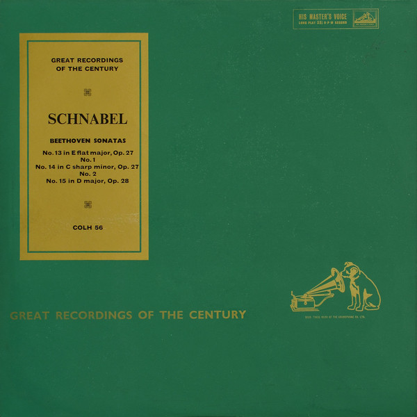 Cover Beethoven*, Artur Schnabel - Sonatas Nos. 13, 14, & 15 (LP, Mono) Schallplatten Ankauf